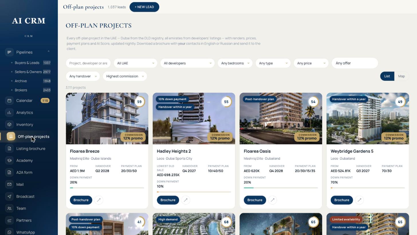 Off-plan projects